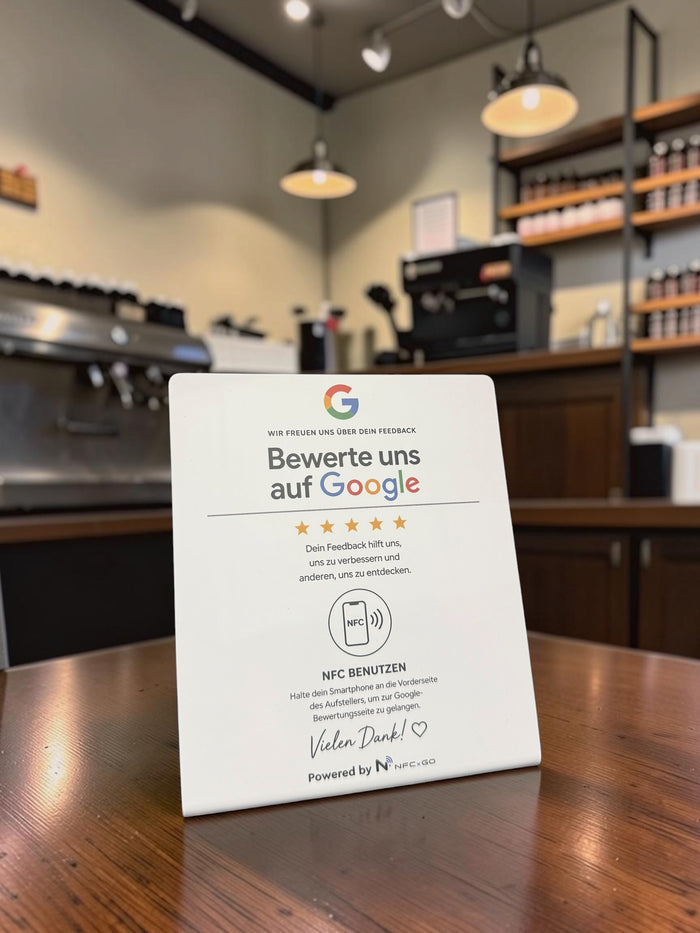 NFC Aufsteller für Google Bewertungen