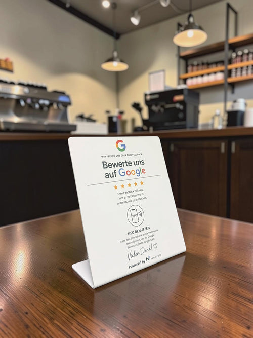 NFC Aufsteller für Google Bewertungen
