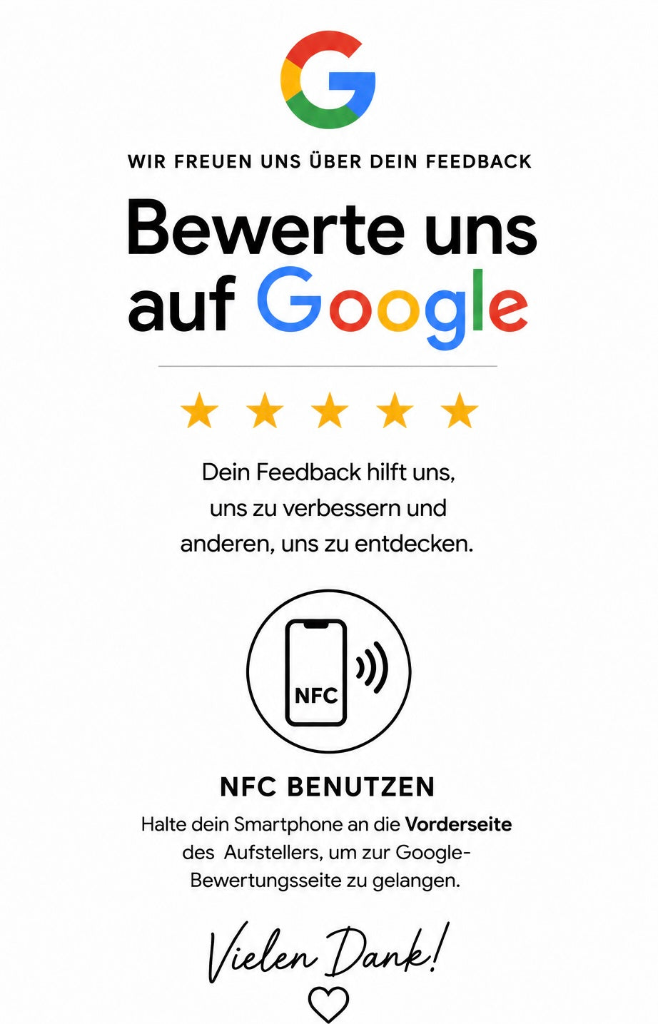 [VORBESTELLUNG LIEFERBAR AB 10.09 ] NFC Aufsteller für Google Bewertungen | NFCxGO
